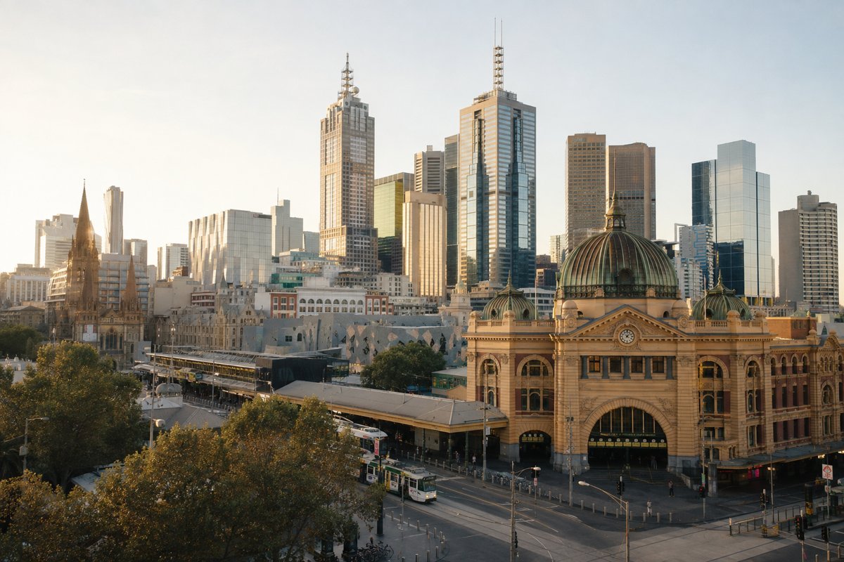 Illustrative city view of Melbourne