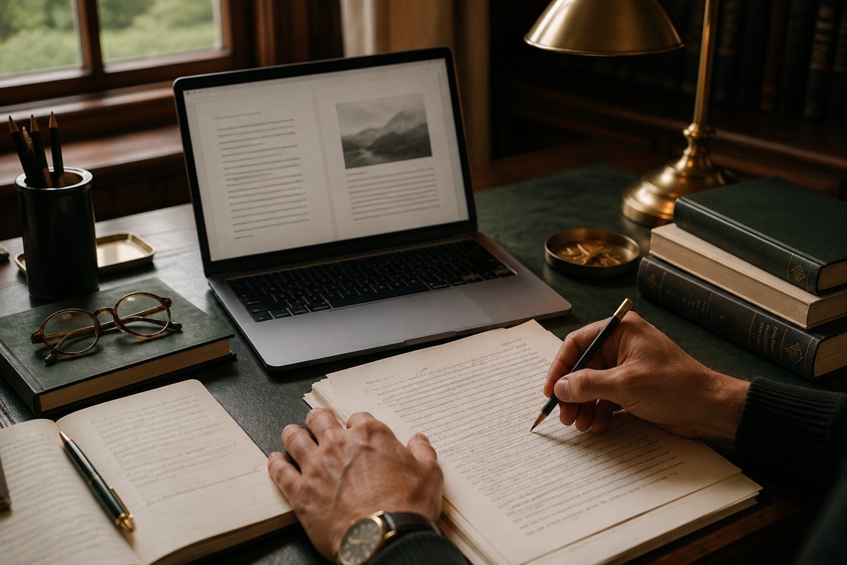Content & copywriting — illustrative creative and working environment