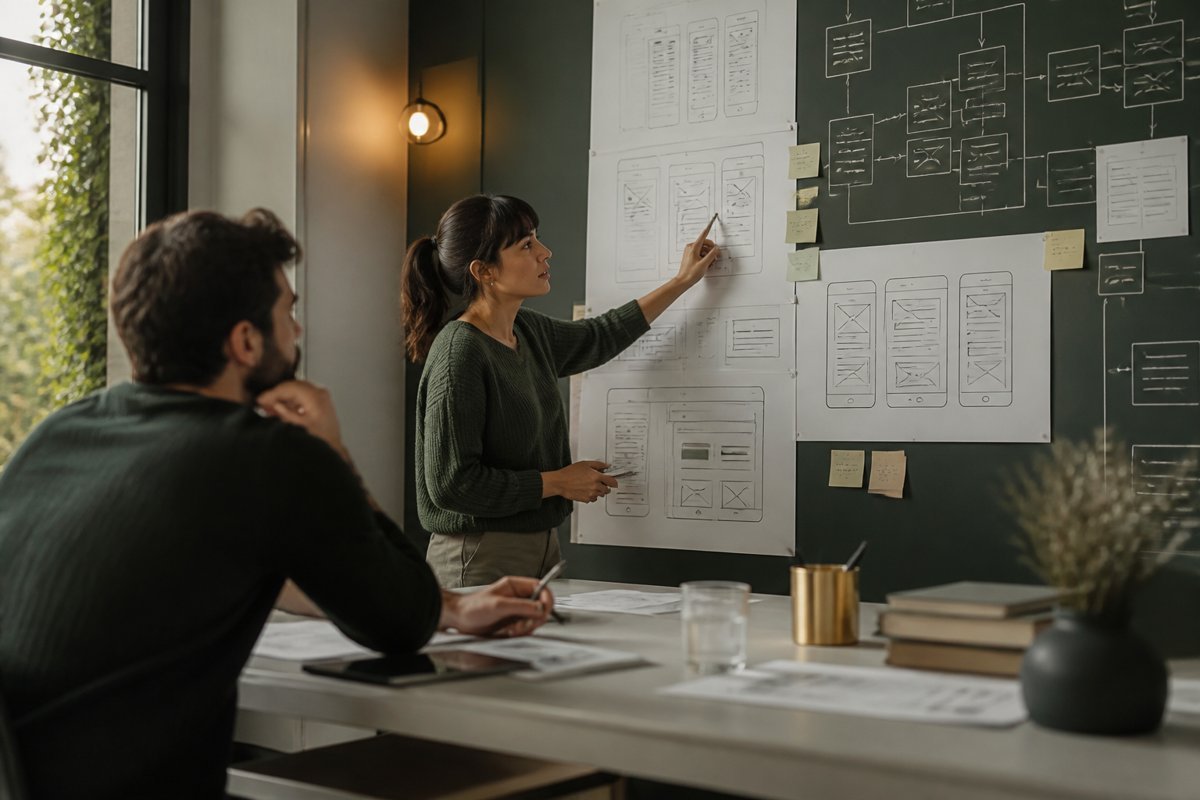 UX sitemap and wireframe sketching workshop