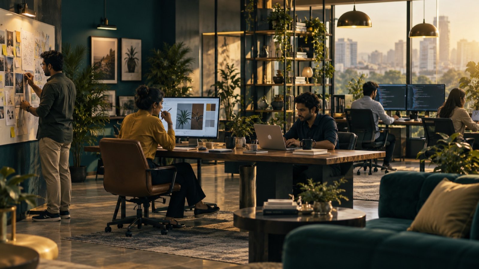 Branding, packaging and digital design workspace